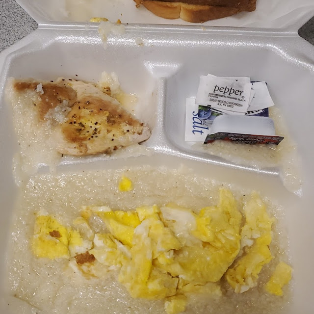 Grilled Chicken and Eggs with Grits
