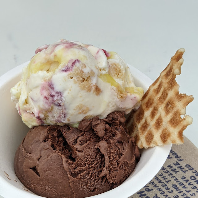 Wedding Cake and Darkest Chocolate Ice Cream