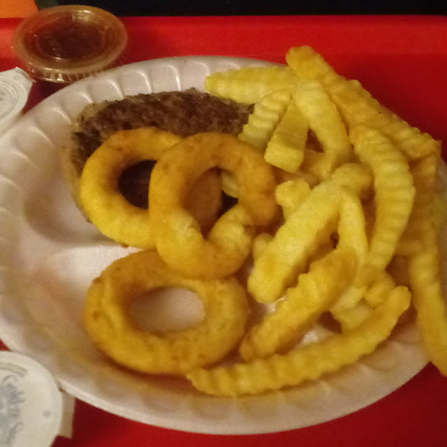 Hamburger Steak Fries with Hush Puppies