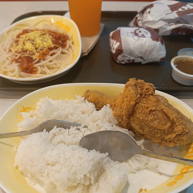 One Piece Chicken with Extra Meal with Spaghetti