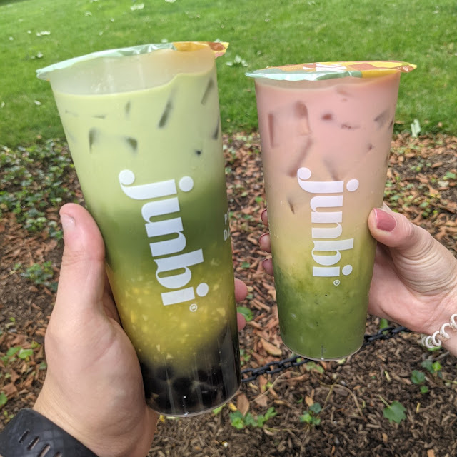 Mango Matcha on the Left Magic Matcha on the Right