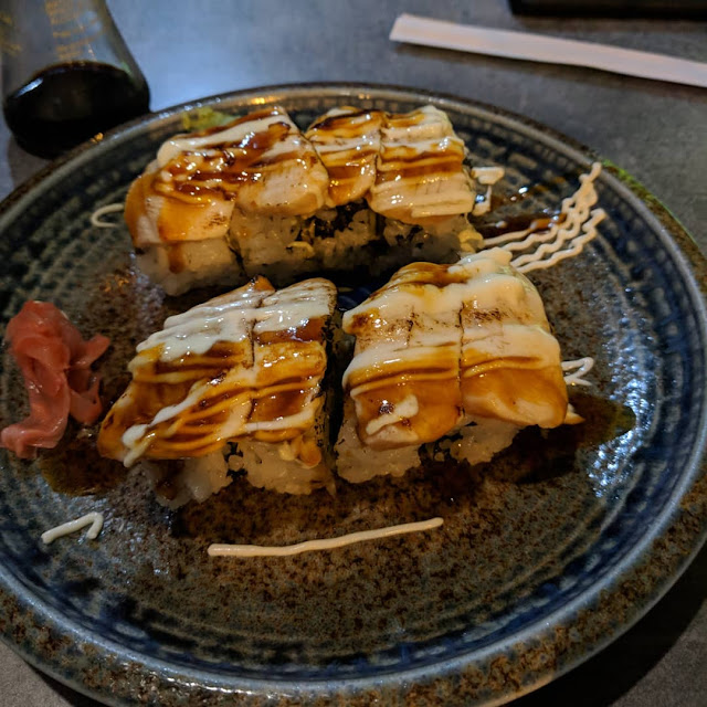 Grilled Salmon Sushi