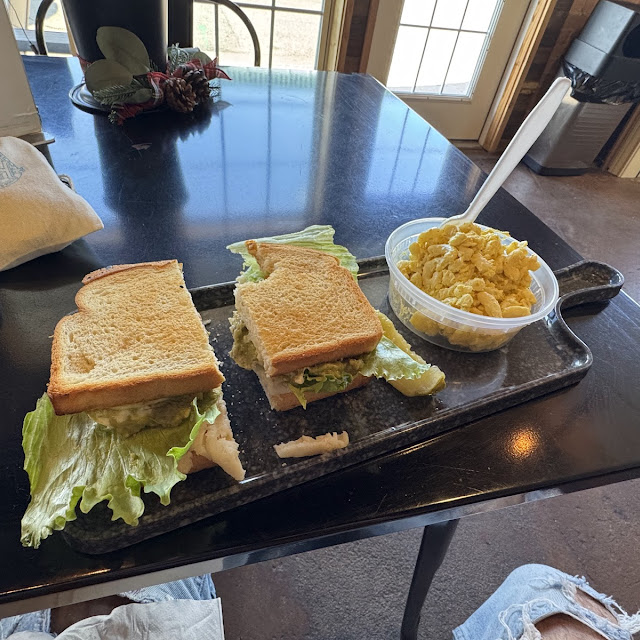 Turkey Avo blt w Deviled Egg Macaroni Salad