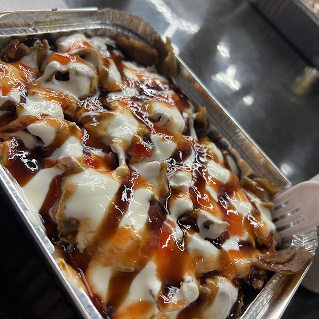 Lamb HSP with Garlic BBQ & Sweet Chilli Sauce