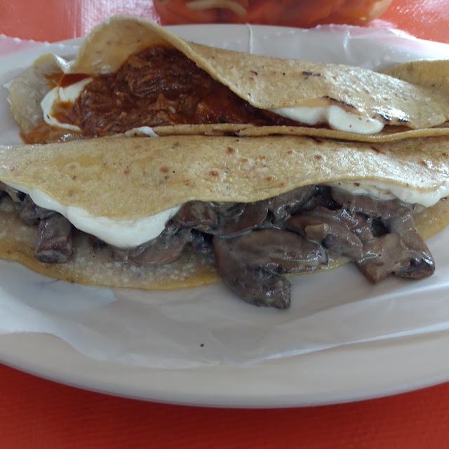 Quesadillas de Champiñones Y de Cochinita