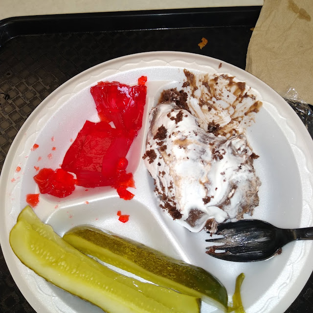 Jello Chocolate Pudding Cake and Pickles