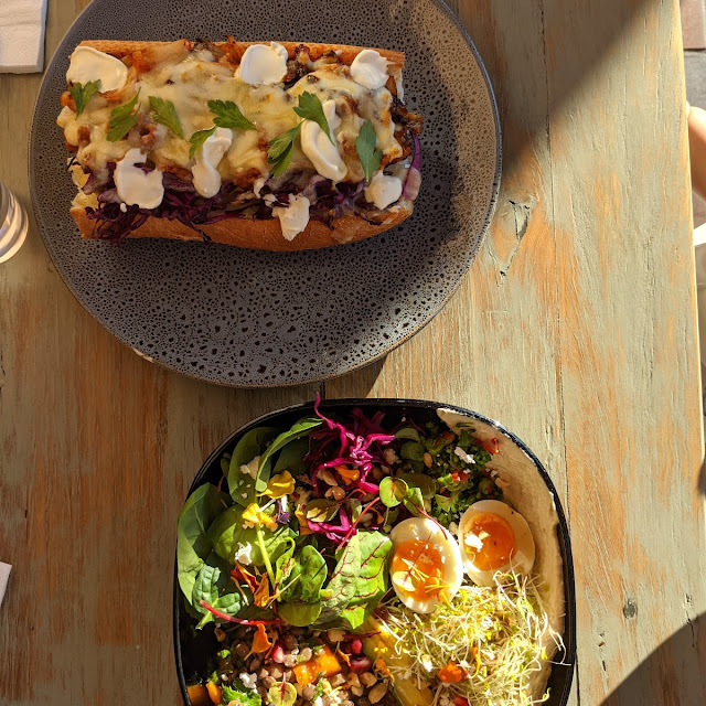 Bacon Egg Roll and Healthy Bowl
