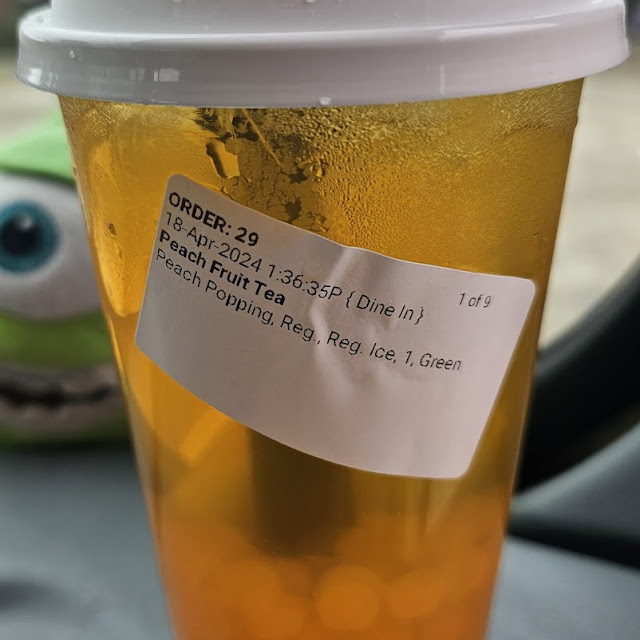 Peach Tea w Peach Boba