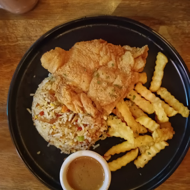 Chicken Chop with Fried Rice