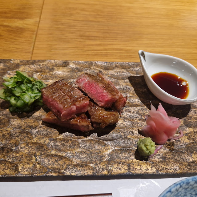 Grilled Kuroushi Wagyu Steak with Japanese Rice