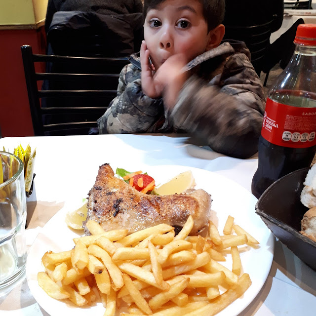 Cuarto de Pollo Con Papas Fritas