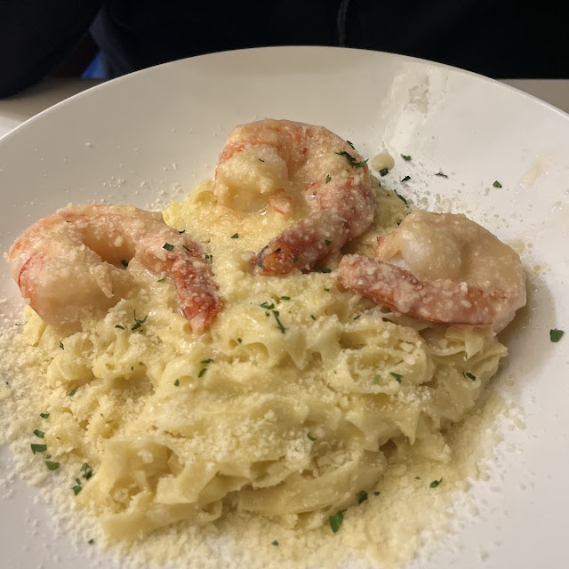 Fettuccine Alfredo with Shrimp