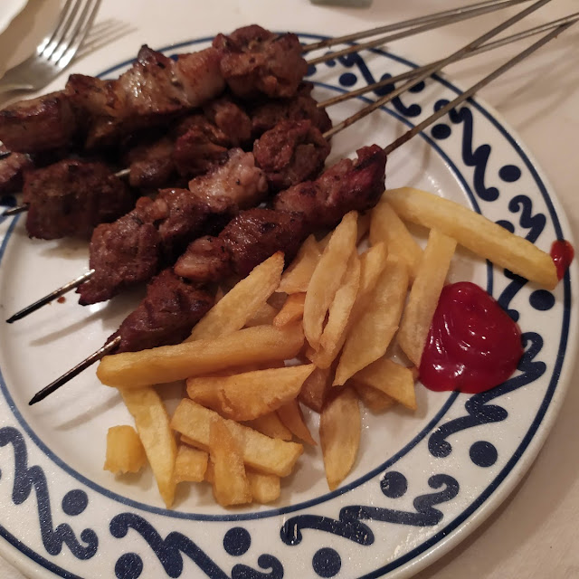 Skewers with French Fries