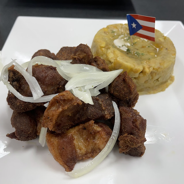 Carne Frita Con Mofongo