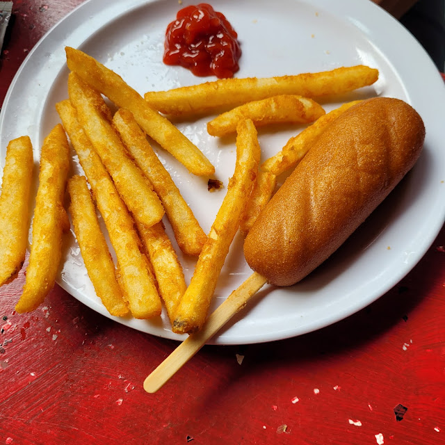 Corn Dog and Fries