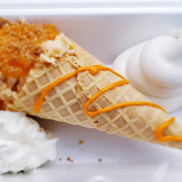 Peach Cobbler Cheesecake Waffle Cone by House of Sweetness
