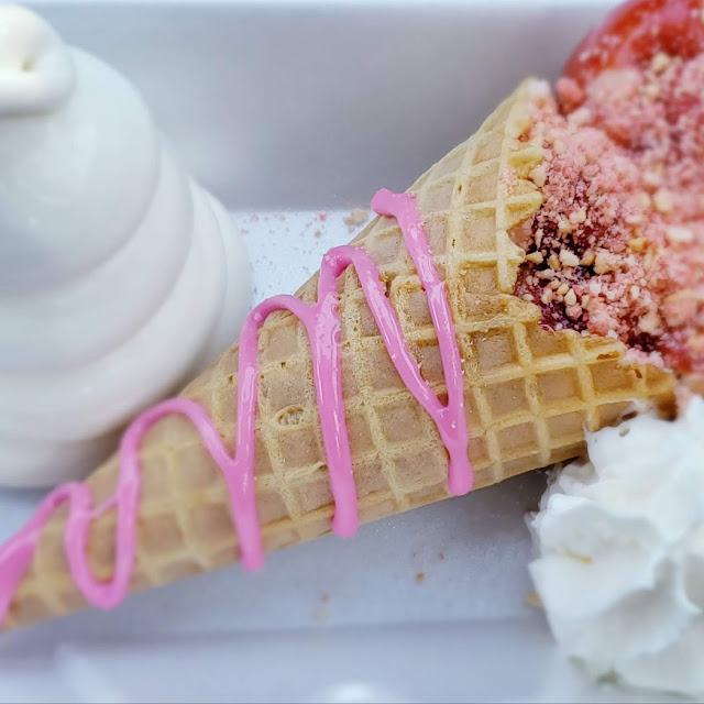 Strawberry Scooter Crunch Cheesecake Waffle Cone