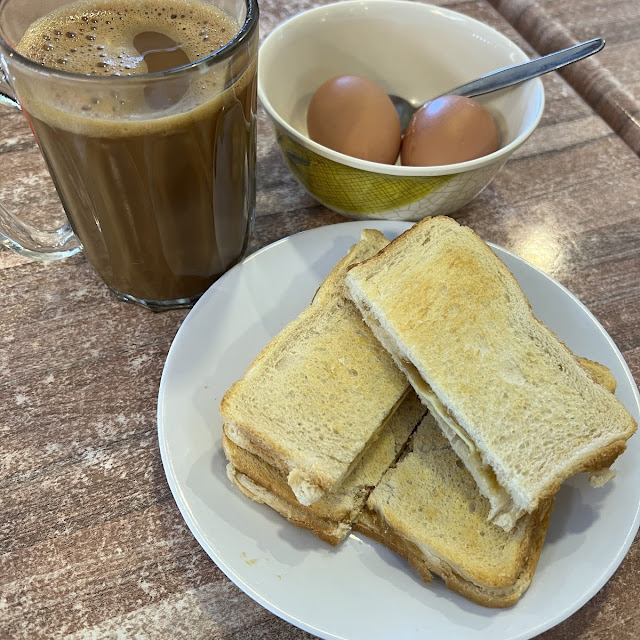 Roti Bakar with Any Favour Eggs