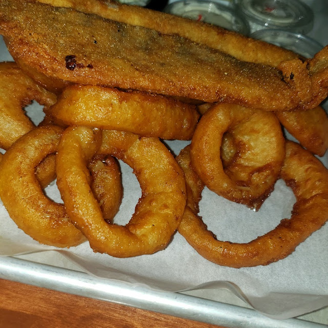 Fried Walleye with Onion Rings