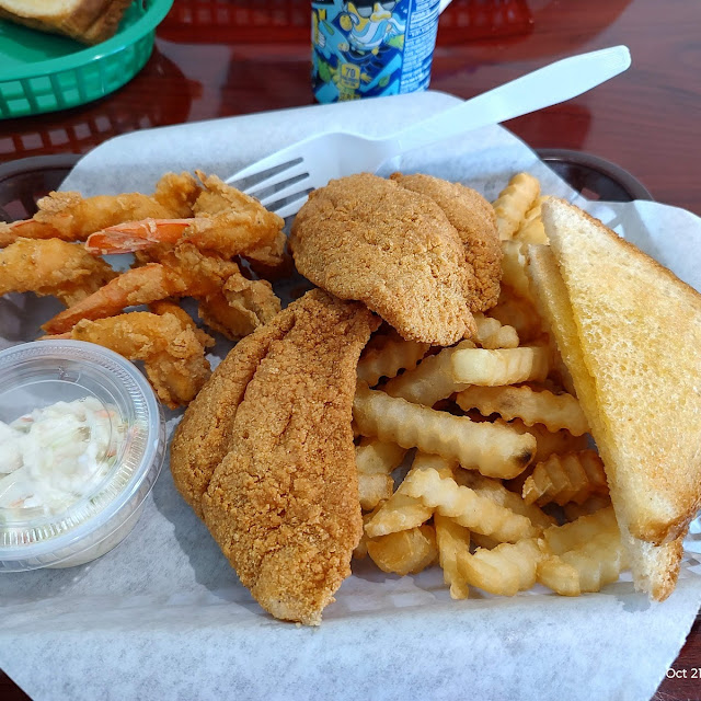 Fried Shrimp Fish and Fries