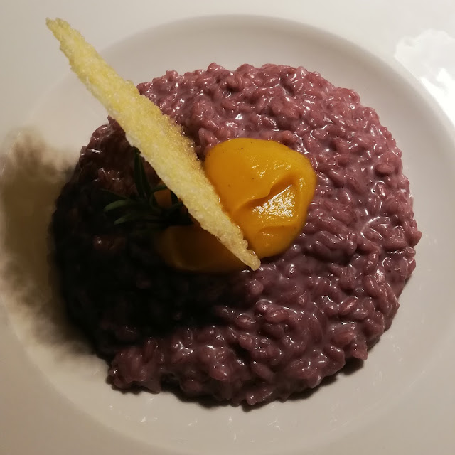 Risotto Al Vino Amarone Taleggio E Zucca Dolce Al Forno
