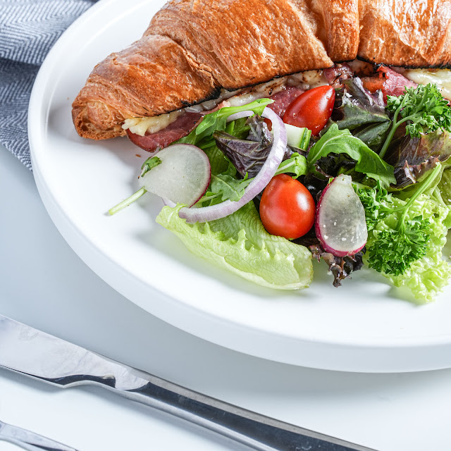Croissant with Beef Bacon & Cheese