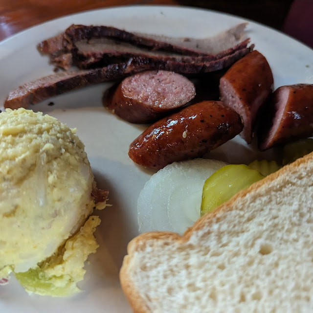Combo Plate Brisket and Sausage Plate