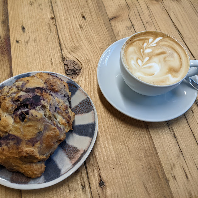 Blueberry Scone & Cappuccino