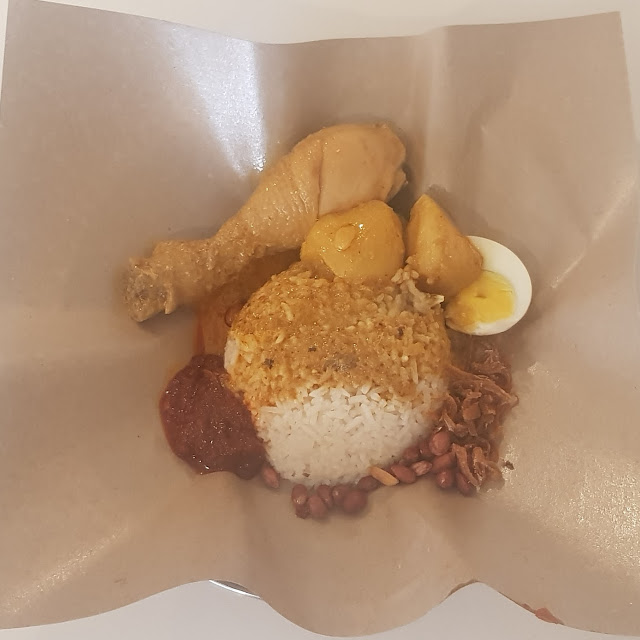 Nasi Lemak with Curry Chicken