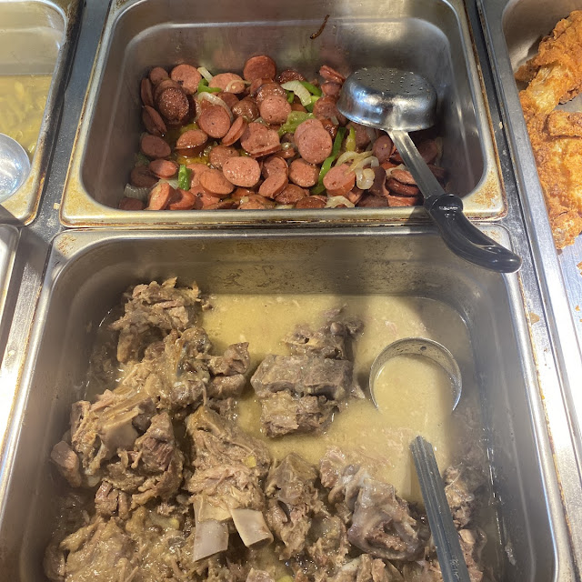 Neck Bones Sausage Onion and Peppers