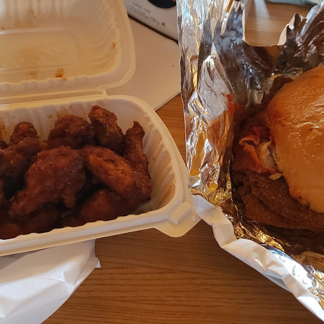 Medium Wings and a Veal Sandwich