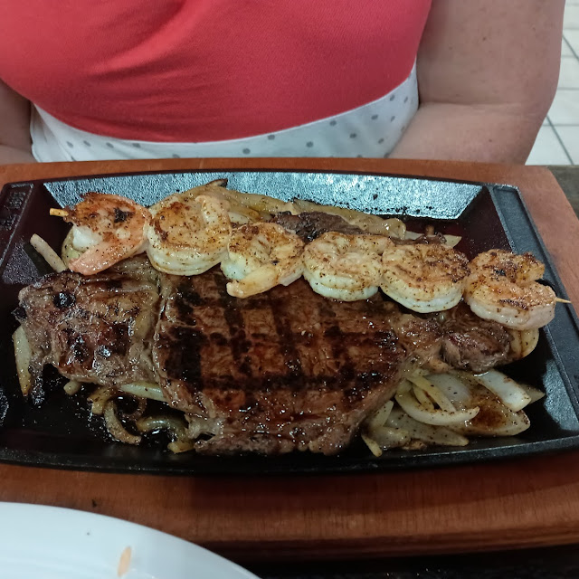 Ribeye with Grilled Shrimp
