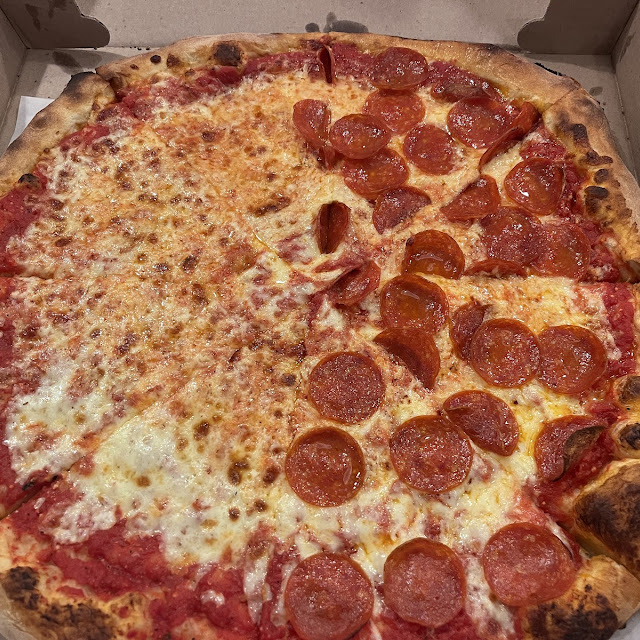 Half Plain Half Pepperoni Pie