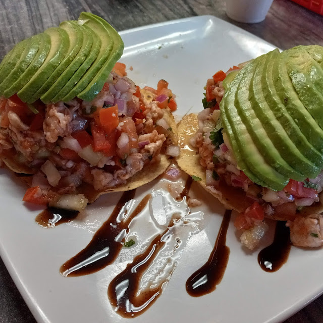 Tostadas de Ceviche de Camarón Una Delicia