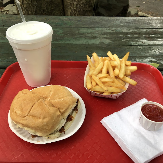 BBQ Sandwich Fries and Milkshake