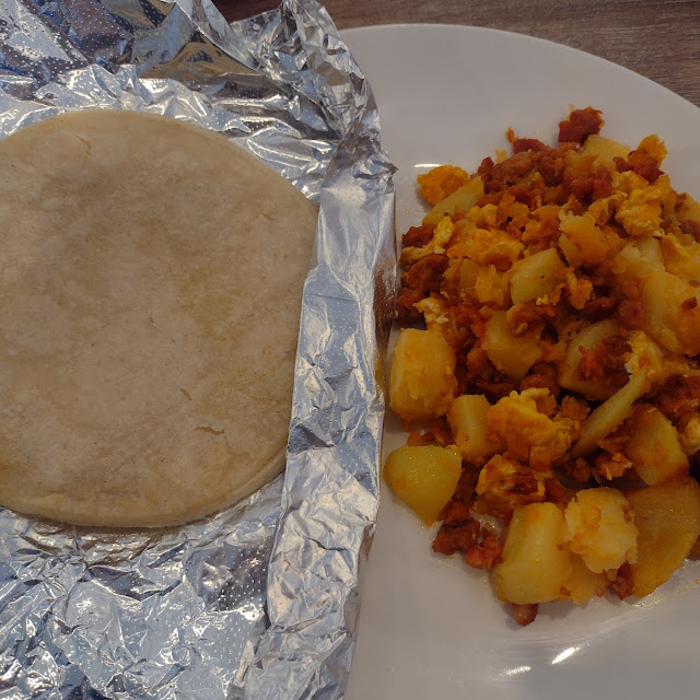 Potatoes with Chorizo and Eggs Breakfast