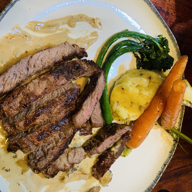 Stake with Mushroom Sauce