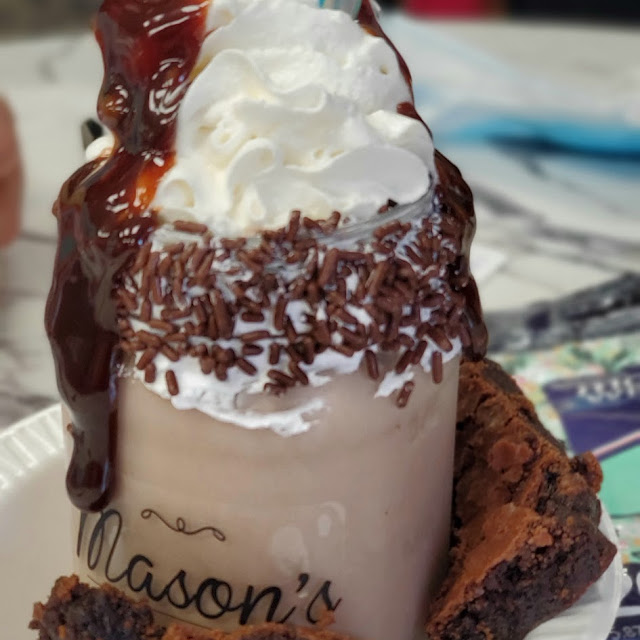 Chocolate Coma Signature Shake with Strawberry Ice Cream