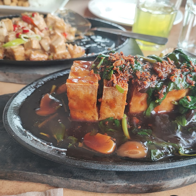 Adobong Kangkong Stuffed Tofu