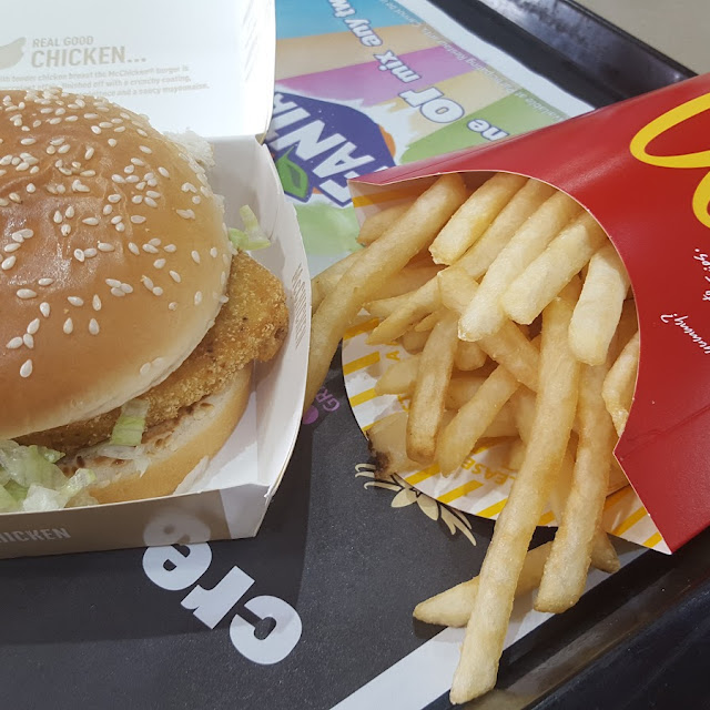 Mcchicken Burger and Fries
