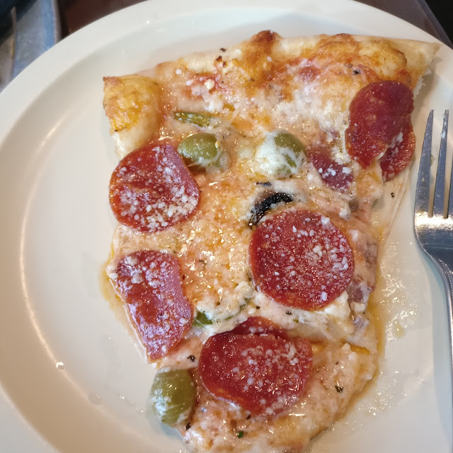 Pepperoni Pizza with Black Olives