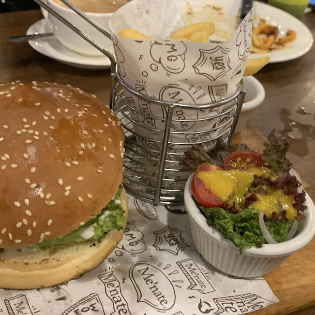 Lamb Burger and Fries