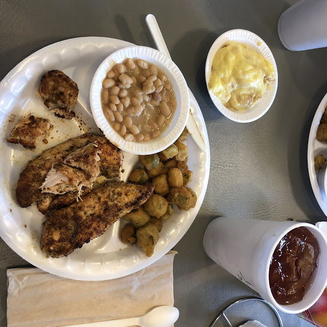 Fried Okra and Banana Pudding