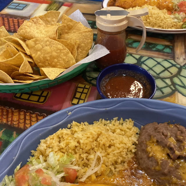Enchilada Chili Relleno Taco Rice and Beans