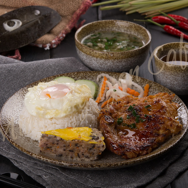 Pork Chop Rice Cơm Sườn Chả Trứng