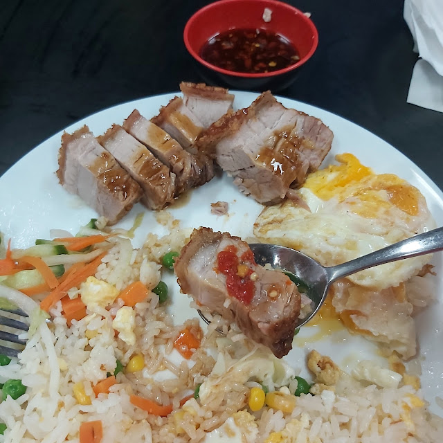 Roast Pork Eggs and Fried Rice