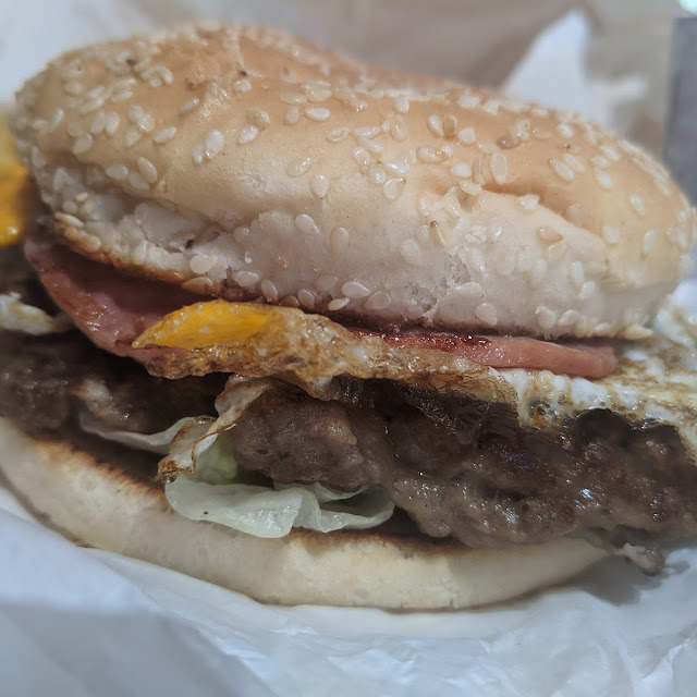 Bacon and Egg Cheese Burger