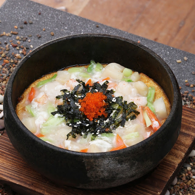 sea urchin tofu e15石锅海胆豆腐