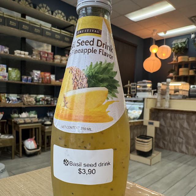 Basil Seed Drink with Pineapple Flavor