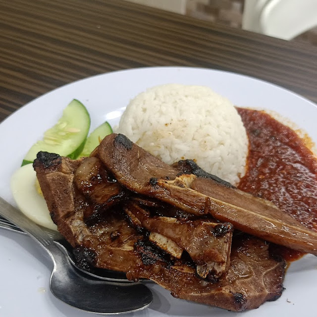 Nasi Lemak Kambing Bakar